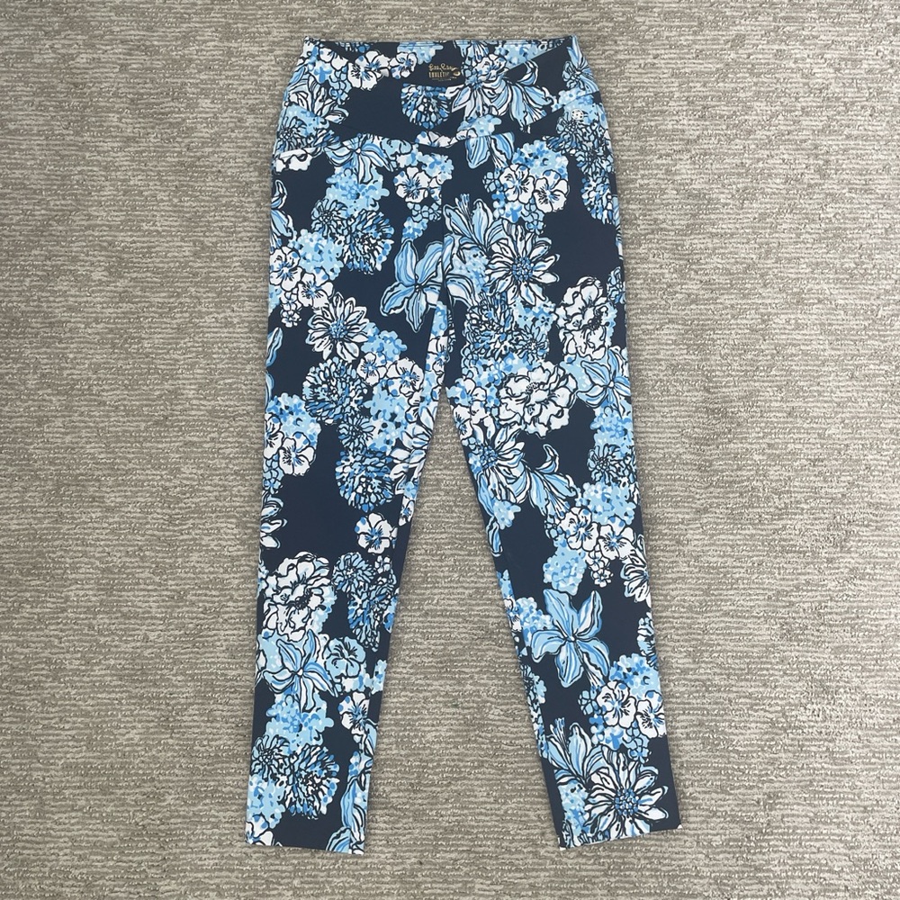 Lilly Pulitzer Luxletic Blue and White Floral Dress Pants